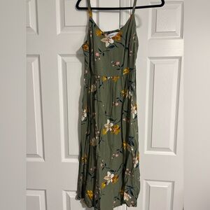 Old Navy Green Floral Maxi Dress